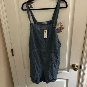 Hollister Soft Denim Short Overalls